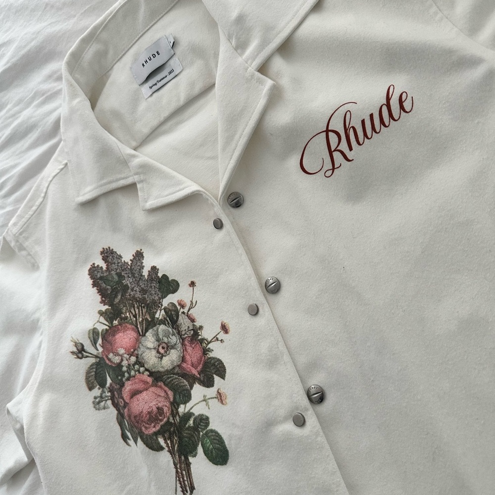 Rhude Creme Multi Bouquet Shirt